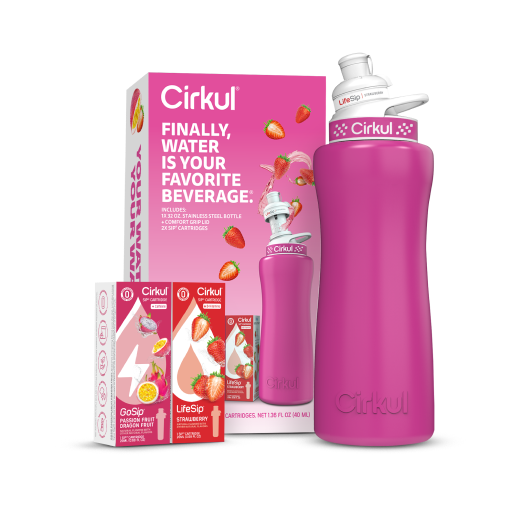 32oz. Hot Pink Stainless Steel Bottle Starter Kit - Classic Pick L1