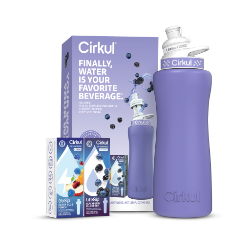 32oz. Matte Periwinkle Stainless Steel Bottle Starter Kit - Classic Pick S5